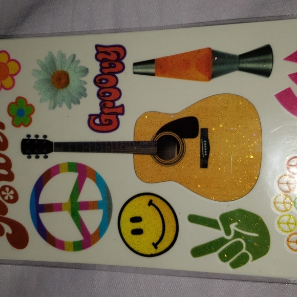 Flower Power Glitter Rub-Ons - Picture 3 of 7